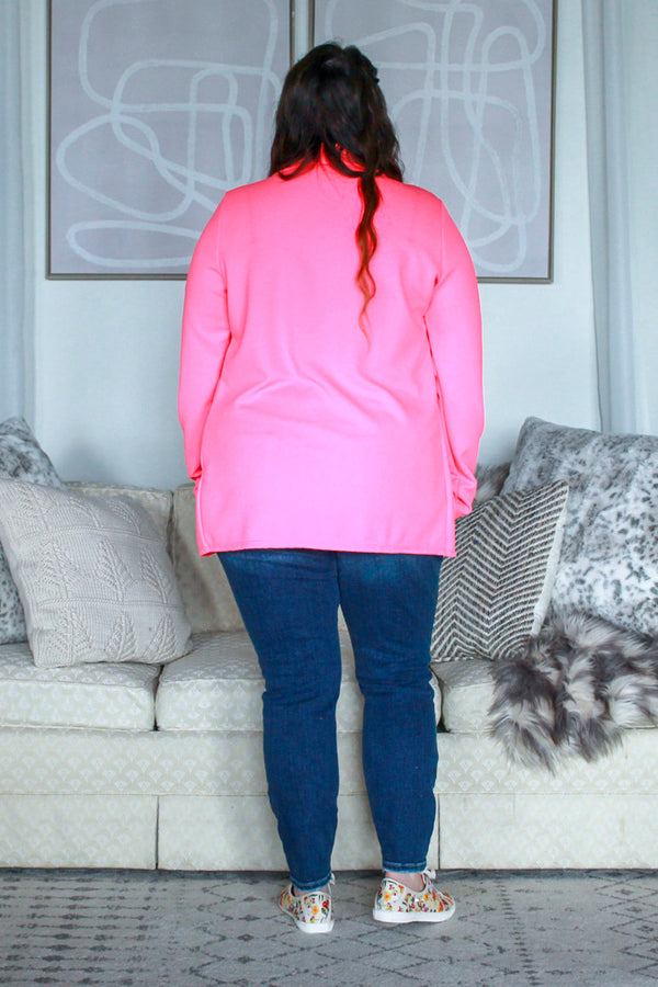 Basic Curvig Blazer, Neon Pink