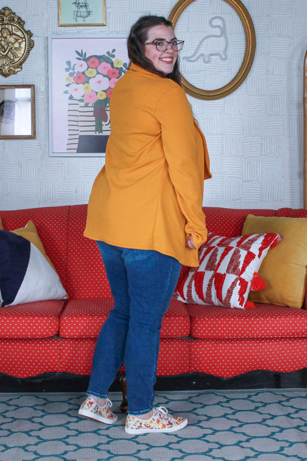 Basic Curvig Blazer, Mustard